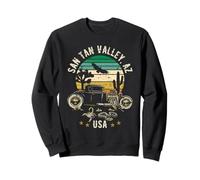 San Tan Valley AZ USA Hotrod Retro Desert Sunset Design Sweatshirt