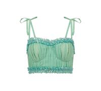 SANA OSMANI Agor sequin tie-strap top - Green M-L-XL