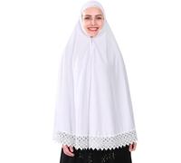 SANAAYAH Hijab Long Scarf Jilbab Khimar Bonnet, Muslim Heardscarf for Women, Hajj Umrah, Pack of 2