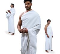 SANAAYAH Ihram for Family Towel Honeycomb Deal (Just Male Ihram 1+1)