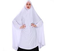 SANAAYAH Ready To Wear Hijab for Women, Muslim Instant Turbans, Soft Scarf, Islamic Clothes, Long Hijabs (White, 50)