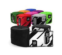 Sanabul Elastic Professional 450 cm Hand Guards for Boxing Muay Thai Kickboxing MMA (Black, 450cm)