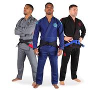 Sanabul Essential BJJ Gi for Men | Brazilian Jiu Jitsu Gi BJJ | Lightweight, Preshrunk Cotton Fabric | IBJJF Approved (Navy, A3)