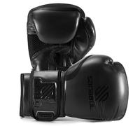Sanabul Essential Gel Boxing Kickboxing Fighting/Bag Gloves (All Black, 10 oz)