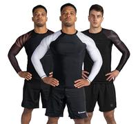 Sanabul Essential Long Sleeve Compression Training Rash Guard for MMA BJJ Wrestling Grappling and No Gi Jiu Jitsu rashguard