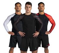 Sanabul Essential Long Sleeve Compression Training Rash Guard for MMA BJJ Wrestling Grappling and No Gi Jiu Jitsu rashguard