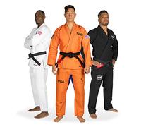 Sanabul NASA BJJ Gi for Men & Women, Brazilian Jiu Jitsu Gi for Training & Competition, Orange/Black, A2