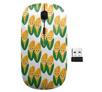 sanacci 2.4GHz USB Wireless Mouse, Corn On White Series Pattern, Ergonomic Slim Computer Mice for Kids