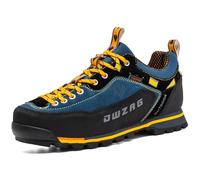 SANANG Men Hiking Shoes Outdoor Sport Leather Mountain Climbing Trekking Hunting Sneakers Blue
