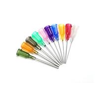SANANTS 1 Inch Synthetical Blunt Tip Dispensing Needle with Luer Lock, Precision Applicator,10 Different Sizes，20 PCS