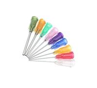SANANTS 1 Inch Synthetical Blunt Tip Dispensing Needle with Luer Lock, Precision Applicator,9 Different Sizes，45 PCS