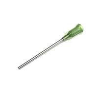 SANANTS 14 Gauge 1.5 Inch Industrial Blunt Tip Dispensing Needle with Luer Lock, Precision Applicator,Olive 20 PCS