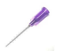 SANANTS 21 Gauge 1 Inch Industrial Blunt Tip Dispensing Needle with Luer Lock,Precision Applicator,Purple 50 PCS