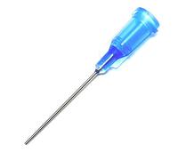 SANANTS 22 Gauge 1 Inch Industrial Blunt Tip Dispensing Needle with Luer Lock,Precision Applicator,Blue 50 PCS
