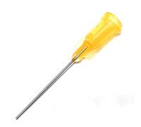 SANANTS 23 Gauge 1 Inch Industrial Blunt Tip Dispensing Needle with Luer Lock,Precision Applicator,Orange 50 PCS