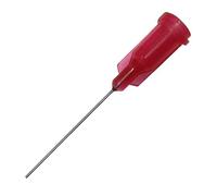 SANANTS 25 Gauge 1 Inch Industrial Blunt Tip Dispensing Needle with Luer Lock,Precision Applicator,Red 50 PCS