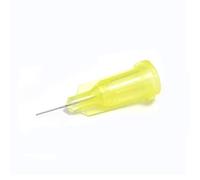 SANANTS 32G 0.25 Inch Industrial Microtrace Blunt Tip Dispensing Needle with Luer Lock,Precision acidified stainless steel,Match Low Viscosity Liquids,Yellow 20 PCS