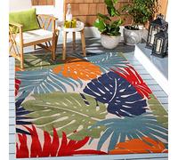 SANAT Outdoor Rug Weatherproof - Outdoor Rugs for Indoor and Outdoor Use, Balcony Water-Repellent, Durable Rugs for Patio, Garden and Living Room, Multicoloured 120 x 170 cm