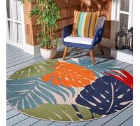SANAT Outdoor Rug Weatherproof - Round, Multicoloured, 120 cm, Water-Repellent, Polypropylene, Soft, Durable, Indoor/Outdoor Use
