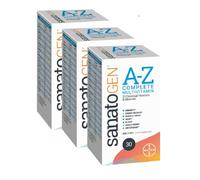 Sanatogen A-Z Complete Multivitamin Tablets for Men and for Women, Contains Vitamin D, Vitamin C, Iron, Calcium Supplement, 1 Pack of 90 Tablets - 3 Months Supply