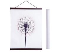 Sanauto B3 Magnetic Poster Hanger Frame,Light Wood Frame Hanger for Photo Picutre Canvas Artwork Art Large Size Wall Map Print Wall Hanging (35cm/13.8", Walnut)