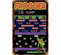 SaNavie Frogger The Classic Arcade Video Game Poster Metal Tin Signmetal Tin Sign Wall Decor For Garage Man Cave Bar Kitchen Metal Tin Sign 6x8 Inch