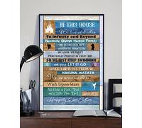 SaNavie in This House We Love Each Other to Infinity and Beyond and We Live Happily Ever After The Family Love Poster Metal Tin Sign Vintage Art Poster Plaque Kitchen Home Wall Decor 8x12 Inch