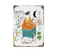 SaNavie Just Trying to Make A Little Magic in This Dumpster Fire World Dumpster Fire Vintage Metal Tin Sign for Men Women Decor Aluminum Sign Wall Sign for Bars Restaurants Cafes Pubs 6x8 Inch