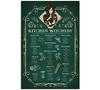 SaNavie Kitchen Witchery Green Gothic Magic Witch Vintage Retro Poster Wall Art Decor Retro Wall Decor Man Cave Home Pub metal tin sign 8x12 Inch