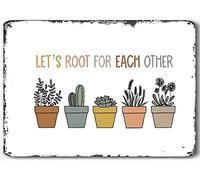 SaNavie Let's root for each other classroom decoration classroom poster plant decoration game room decoration for Garage Cafe Bar Man Cave Funny Wall Decor metal tin sign 6x8 Inch