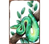SaNavie Metal Vintage Tin Sign Decor-Snake Painting Room Decor Snake Art Retro Art Sign 6x8 Inch