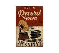 SaNavie Record Room It's Not Hoarding If It's Vinyl Retro Metal Tin Sign Retro Wall Decor Vintage Kitchen Baking Tin Sign for Home Wall Decor Gifts 8x12 Inch