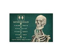 SaNavie Rulles Metal Signs Home Toilet Wall Decor Skull Tin Posters Vintage Room Plaque 8x12 Inch Sign, 8 x 12 Inch
