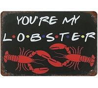 Sanavie Vintage Metal Tin Sign You are My Lobster Friend TV Show Sign Metal Tin Sign Vintage Sign Wall Art Home Outdoor Farmhouse Home Sign Garden Patio Indoor Outdoor Wall Decor Gift 8x12 Inch