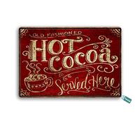 SaNavie Vintage Tin Sign Hot Cocoa Served Here Metal Tin Sign Wall Art Home Decor Kitchen Poster Cafe Pub Plaque 8x12 Inch
