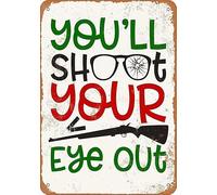SaNavie You'll Shoot Your Eye Out Metal Poster Plaque Vintage Tin Sign Wall Decor 12x8 Inch