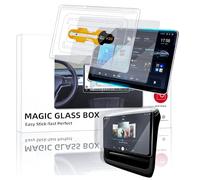 SANBAN-AXE Screen Protector Matte for Tesla Model 3 Highland (2024-2026) & New Model Y Juniper(2025-2026) No More Glare & Fingerprint, Tempered Glass 15.4 Dashboard - Front& Rear Protector with