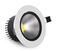 SANBDDLYY 3/5/7/10/12/15/20/30W Spotlight Adjustable Angle Downlight 3000,6000K Selectable COB Recessed Lighting (Color : 7W(Holes:9-9.5CM), Size : Warm Light) (Color : 10W(Holes:9-9.5CM), Size : Wa