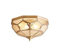 SANBDDLYY American Brass Semi Flush Mount Ceiling Light Home Bedroom Ceiling Light Vintage Dining Room Close to Ceiling Light Fixtures Kitchen Hallway Ceiling Light Fixture (Size : A)