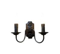 SANBDDLYY Black Candle Wall Lamp Farmhouse Rustic 2 Light Wall Sconce Light Fixture Modern Industrial Bathroom Vanity Lighting Fixture for Living Dining Room Kitchen Porch Bedroom Hallway Entryway