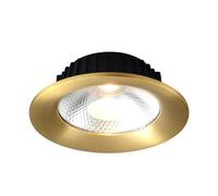 SANBDDLYY Copper Recessed Downlight 4/6 Inch Eyeball Ceiling Potlight - Daylight Retrofit Flush Mount Light Fixture, No Flicker, 95+ CRI, Efficient, Gold Finish(7w,Warm Light)