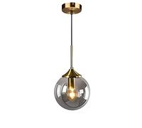SANBDDLYY Modern Clear Glass Pendant Lights Globe Decor Hanging Lamp Lighting Fixtures for Kitchen Island Ceiling Lamp Chandelier 7.1 Inch Diameter (Color : Gray)