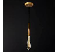 SANBDDLYY Pendant Lights Kitchen Light Fixtures Dimmable LED Modern Gold Pendant Light Mini Teardrop Crystal Pendant Lighting for Kitchen Island Bedroom Hallway Entryway (2-Light)(Gold 1-Pack)