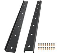 Sanbege 2 Pack C Channel Steel with Bolts, 30" Long x 1/2" Leg Support Bracing, Hidden Metal Brackets for Live Edge Table Top, Slab Furniture, Woodworking (Black)