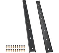 Sanbege 2 Pcs C-Channel Steel Support with Bolts, 36" Long x 1/2" Leg Hidden Metal Brackets for Live Edge Tabletop, Slab Furniture, Woodworking (Black)