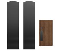 Sanbege 2 Pcs Door Scratch Protection Plate 4" x 16", Stainless Steel Push Plate, Self Adhesive Kickplate for Interior, Exterior Doors (Brushed Black)