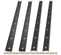 Sanbege 4 Pack C Channel Steel with Bolts, 36" Long x 1/2" Leg Support Bracing, Hidden Metal Brackets for Live Edge Table Top, Slab Furniture, Woodworking (Black)