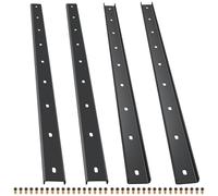Sanbege 4 Pcs C-Channel Steel Support with Bolts, 36" Long x 1/2" Leg Hidden Metal Brackets for Live Edge Tabletop, Slab Furniture, Woodworking (Black)