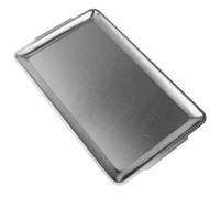 Sanbege Large 304 Stainless Steel Serving Platter, 15.7" Rectangle Camping Plate, Vanity Organizer Tray for BBQ, Party, Buffet, Appetizer, Bathroom Supplies (Brushed Nickel)
