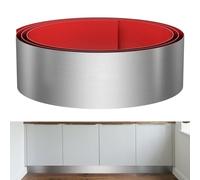 Sanbege Stainless Steel Toe Kick Cover, 6" x 102" Baseboard Plate, Self Adhesive Kickplate for Bottom of Door, Kitchen Island, Cabinet, Cupboard (Brushed Nickel)